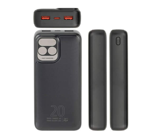 RIVACASE Powerbank VA2585 30000 mAh 20W czarny - 1503831 - zdjęcie 4